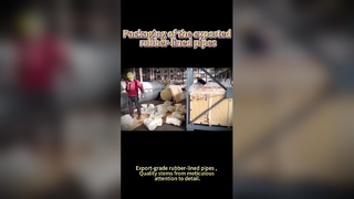 Kauçuk kaplı boruların ambalajlanması