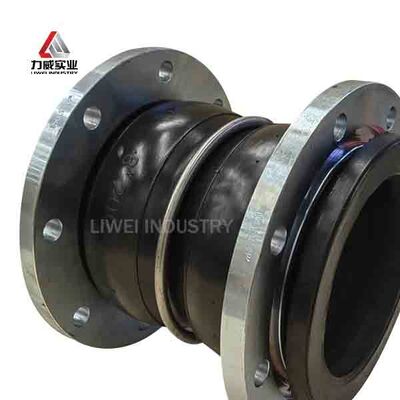 Sıcaklık Aralığı Eksi 40 Santigrat Derece İla 120 Santigrat Derece Çift Küreli Esnek Kauçuk Rakor Uzun Hizmet Ömrü OEM Özel Destek